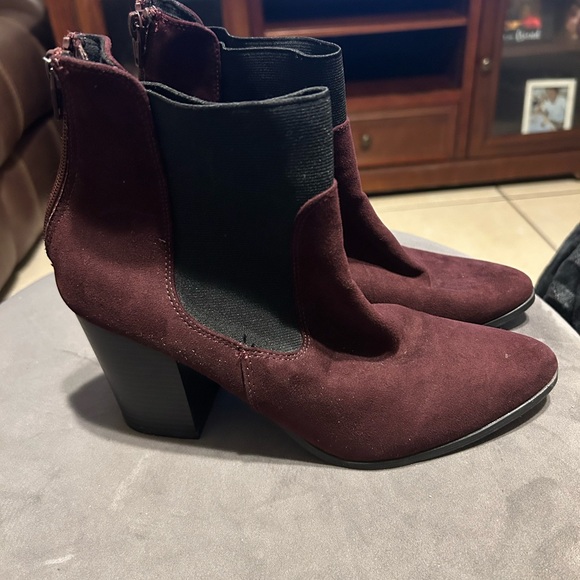 ATTENTION WOMEN SHOES MAN MADE MATERIALS COLOR BURGUNDY - Picture 11 of 12